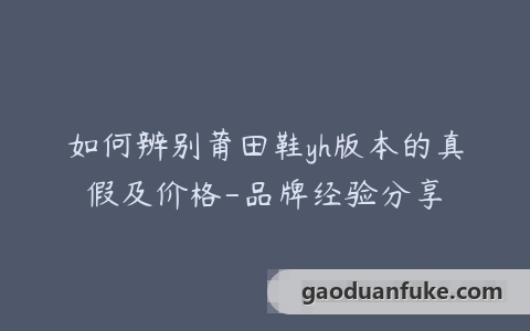 如何辨别莆田鞋yh版本的真假及价格-品牌经验分享