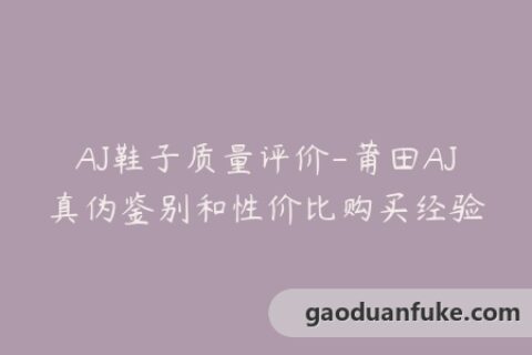 AJ鞋子质量评价-莆田AJ真伪鉴别和性价比购买经验