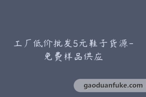 工厂低价批发5元鞋子货源-免费样品供应
