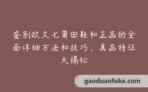 鉴别欧文七莆田鞋和正品的全面详细方法和技巧，真品特征大揭秘