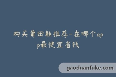 购买莆田鞋推荐-在哪个app最便宜省钱